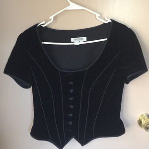 Beautiful velvet sleeved bodice